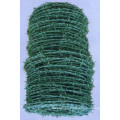 Revestimiento recubierto PVC verde del PVC de la varilla del alambre de púas